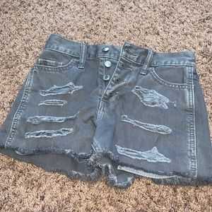 Hollister grey jean shorts